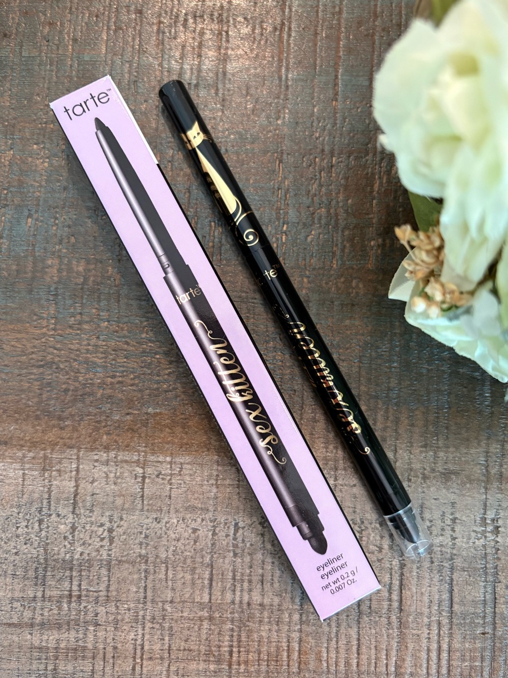 NEW Tarte SEX KITTEN Eye Definer Waterproof GEL EYELINER in BLACK!